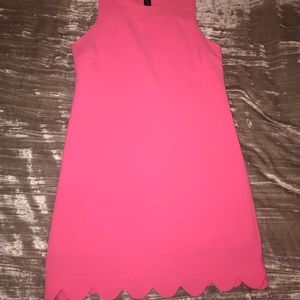 Pink Scalloped Bottom Cocktail Dress